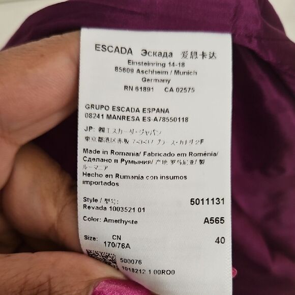 Escada Purple Embellished Pencil Skirt Knee-Length - Picture 3 of 16